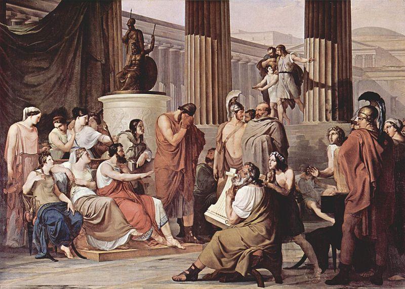 Francesco Hayez Ulysses at the court of Alcinous oil painting image